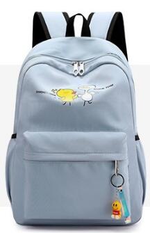 Chuwanglin Waterdichte Schooltas Leuke Student School Rugzak Grote Reizen Tiener Schoudertas Childbag Vrouwen Rugzak A60104: duck-sky blue