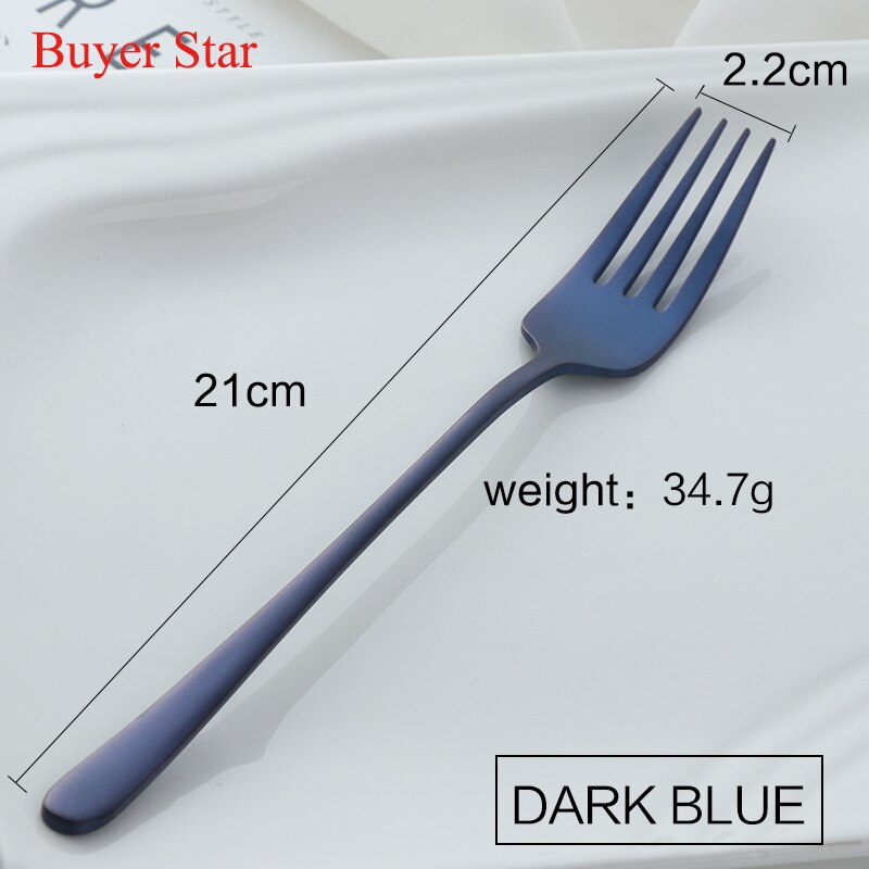 7pcs 21cm/8.2&#39;&#39; 304 Stainless Steel Fork Korean Long Handled Dinner Fork Cake Fruit Dessert Forks set Kitchen Cutlery For Party