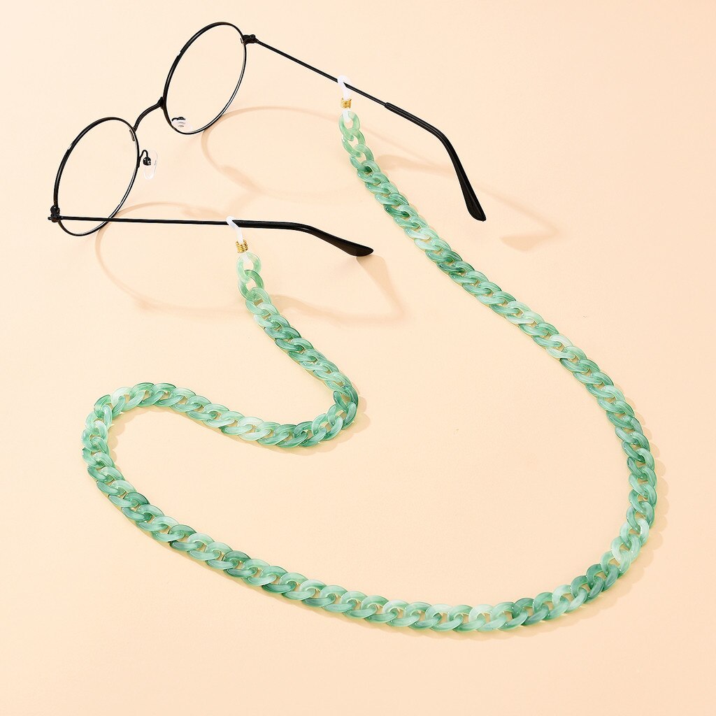 Cadena para gafas antipérdida Unisex, cadena para gafas con cordones, cadena para gafas de lectura, correas para el cuello, soporte para mascarilla, anticarrete, novedad, 1 unidad: Green