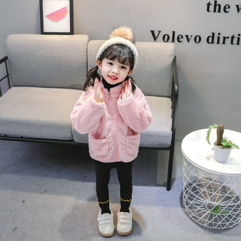 Veste et manteau pour bébé en velours corail, vêtement d'extérieur, à capuche, manteau épais avec chapeau d'ours pour garçons, automne nouveauté