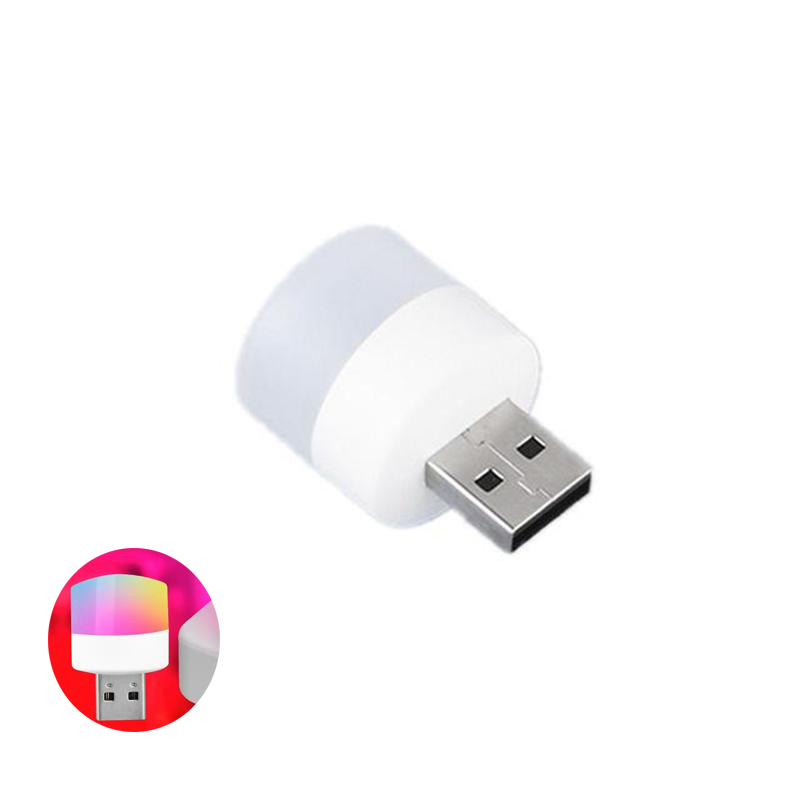 Usb-nattlampa mini led-kontaktlampa powerbank laddningsboklampor små runda läs- och ögonskyddslampor utomhus bärbara: Orange