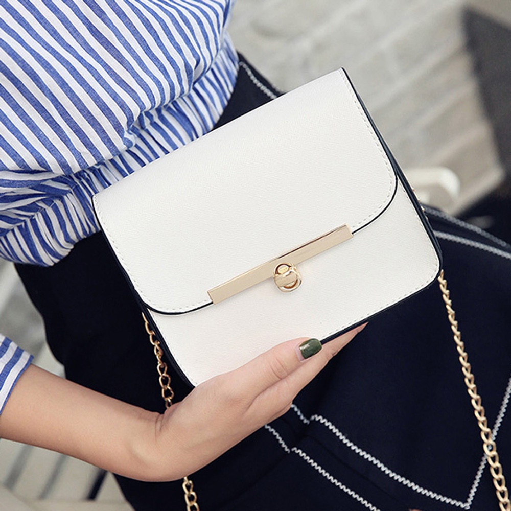 Women Messenger Shoulder Bag Ladies Small Clutches Chain Crossbody Bags Tote White Bags For Women Bolso Mujer#30