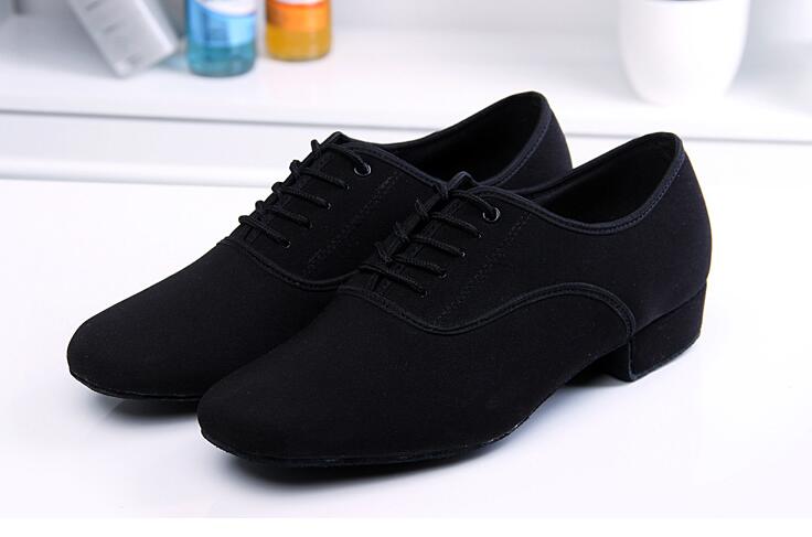 Men Oxford cloth Latin Ballroom Dance Shoes Low heel 2.5CM Modern dance shoes Suede sole and rubber sole shoes