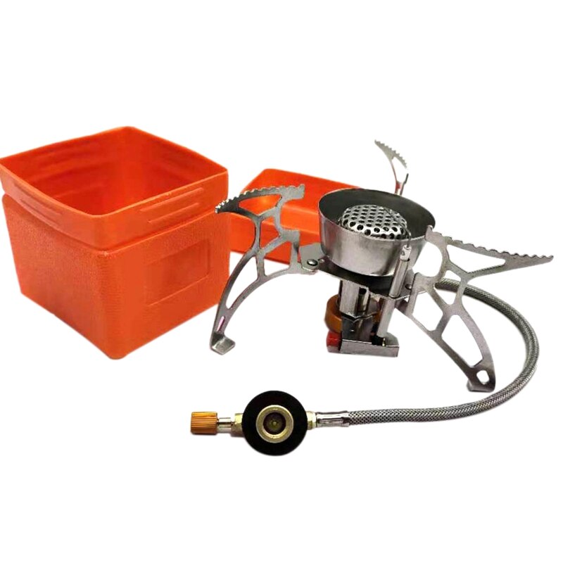 ELOS-Wind Proof Camping Herd mit Elektronische Zündung Tragbare Gasherd Picknick Herd Ultraleicht Outdoor Camping