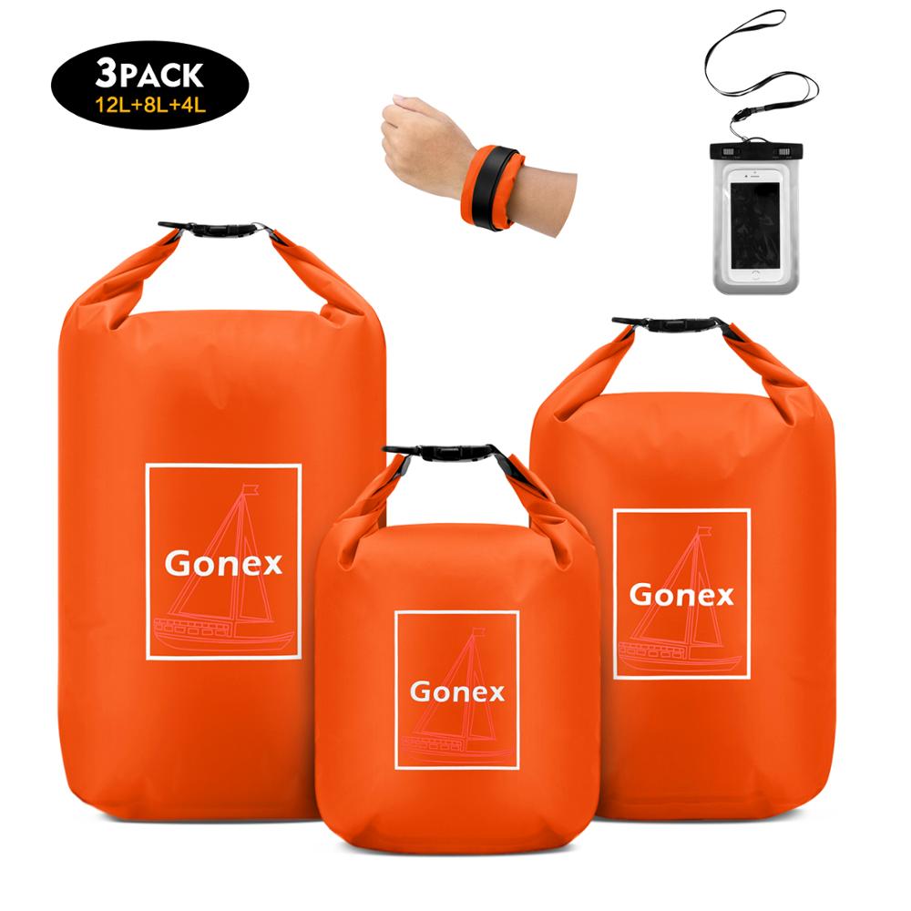 Dry Waterproof Dry Bag Pack Sack Swimming Rafting Kayaking River Trekking Floating Sailing Canoing Boating 4L+8L+12L Sack Bags