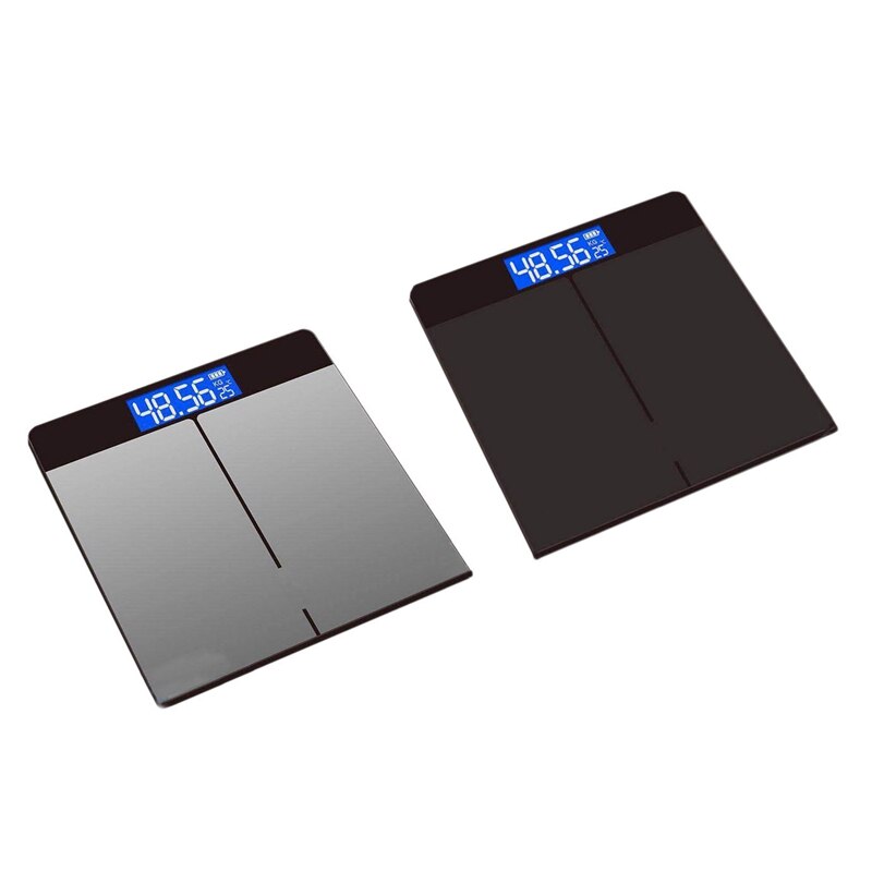 Tempered Glass Digital Body Weight Scale USB Charging LCD Bathroom Scales Weight Monitor Body Fats Scale