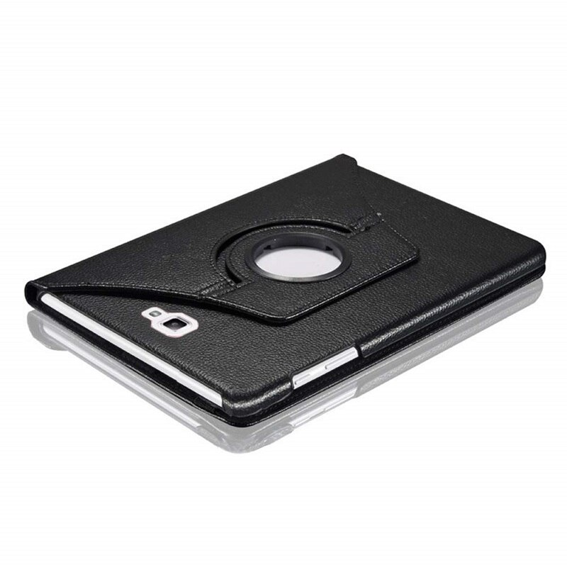 360 graden draaibare flipcover voor samsung galaxy tab 4 10.1 sm-t530 m-t531 m-t535 tablet smart stand cover met film + pen