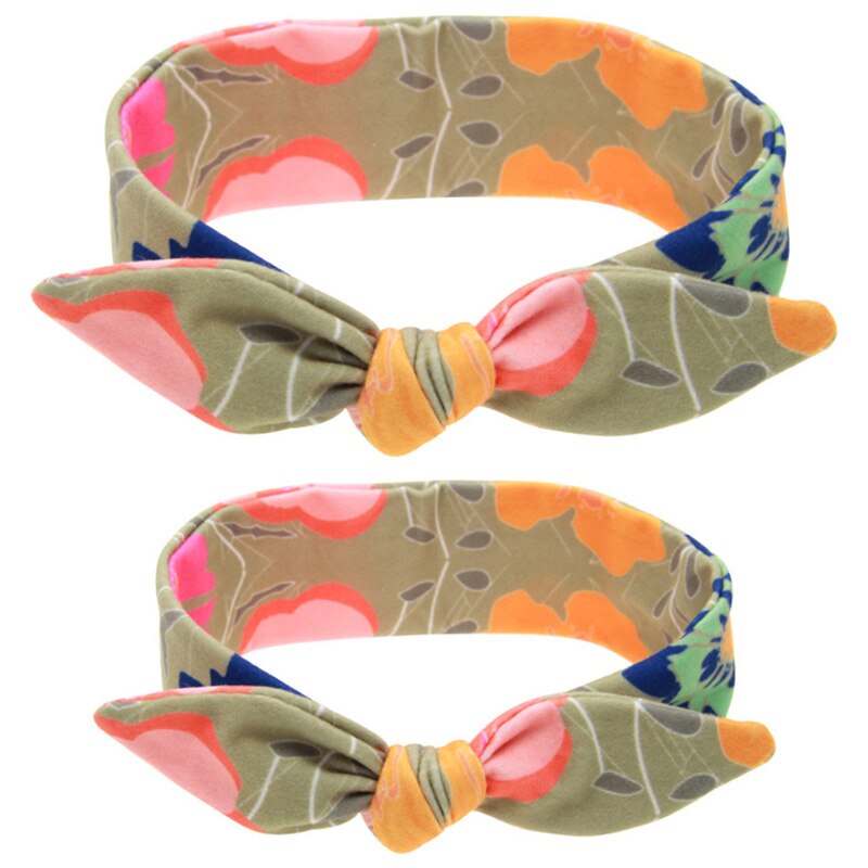 2 Pcs Mom Baby Hoofdband Set Voor Meisjes Baby Peuter Tulband Hoofddeksels Verstelbare Ouder Moeder Kind Haarbanden Boog Accessoires: Coffee
