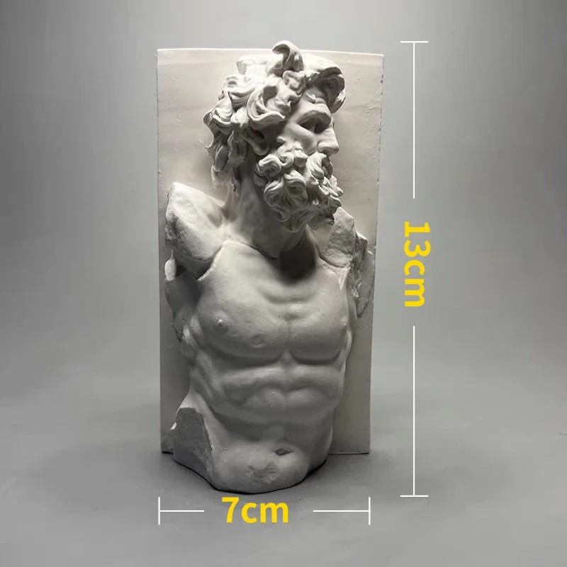 Nordic INS Style Character Gypsum Statue DIY Painted Sketch Photography Props Tabletop Decorations Home Art Plaster Decoration: Chocolate