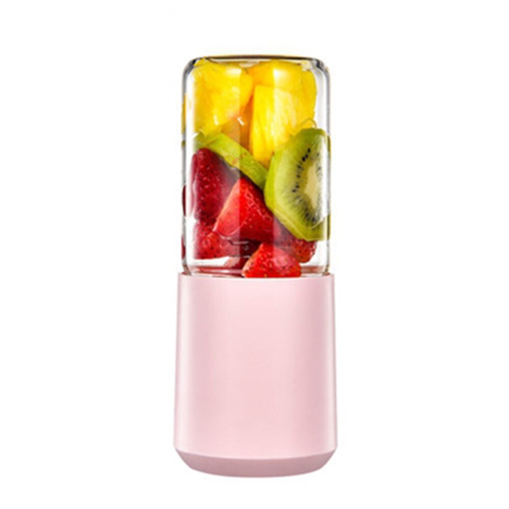 280mL Electric Juicer Lemon Juice Extractor USB Rechargeable Smoothie Maker Portable Juice Cup Food Blender Mixer Machine: Pink