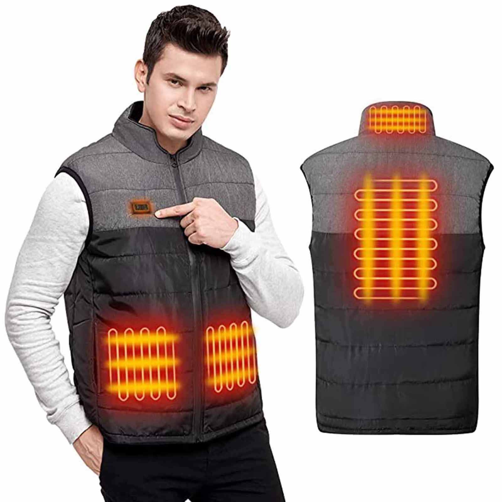 40 # Outdoor Warme Kleding Verwarmde Voor Paardrijden Skiën Vissen Opladen Via Verwarmde Jas Smart Dual-Control Verwarming Vest usb Opladen: Xl