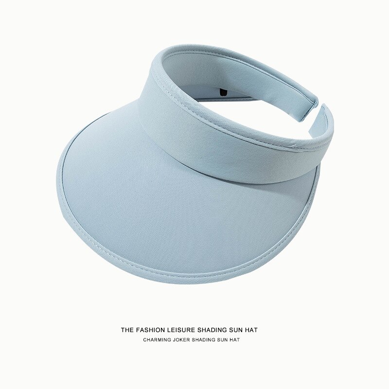 Unisex Zomer Zonneklep Hoed Voor Vrouwen Reizen Brede Rand Zon Cap Bob Panama Hoed Man Outdoor Sport Golf Zon hoed: Light Blue