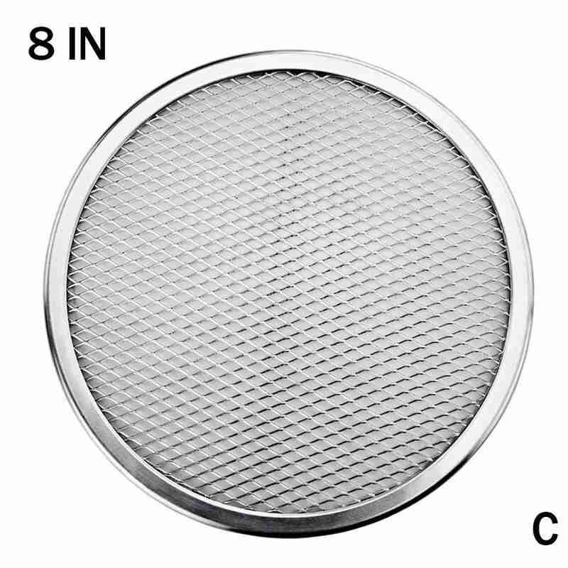 1pc fortykket pizzanet fad 6 tommer -10 tommer aluminium sigte pizza pizza tørring maske fad pizza bageform fad bagning: C