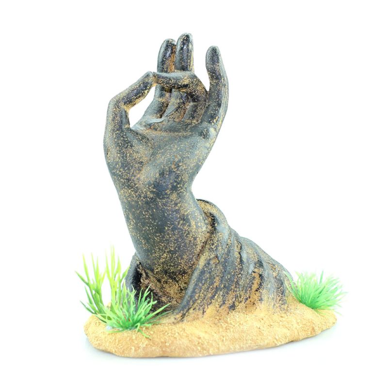 Fish Tank Decorations Buddha Hand Statue Aquarium Ornaments PXPC