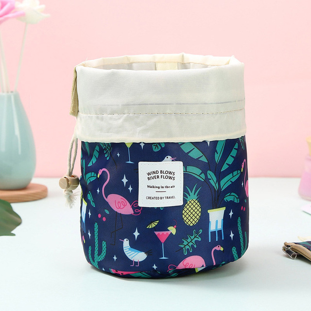 Multifunctional Storage Bag Waterproof Portable Cosmetic Bag Female Cosmetic Bag Travel Bag Beauty Bag travel Storage Bag: Navy bird