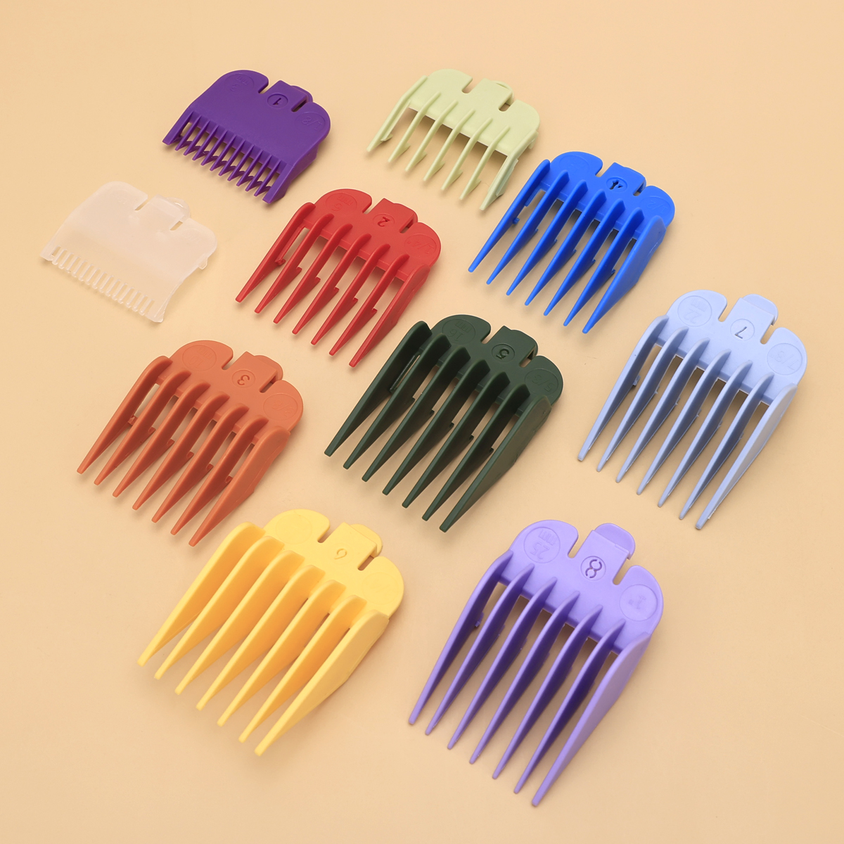 10Stck 1,5mm-25mm Haar Haarschneidemaschine Grenze Kamm führen Befestigung einstellen mit Ablage Haar Haarschneidemaschine Rasierer haarschnitt Zubehör