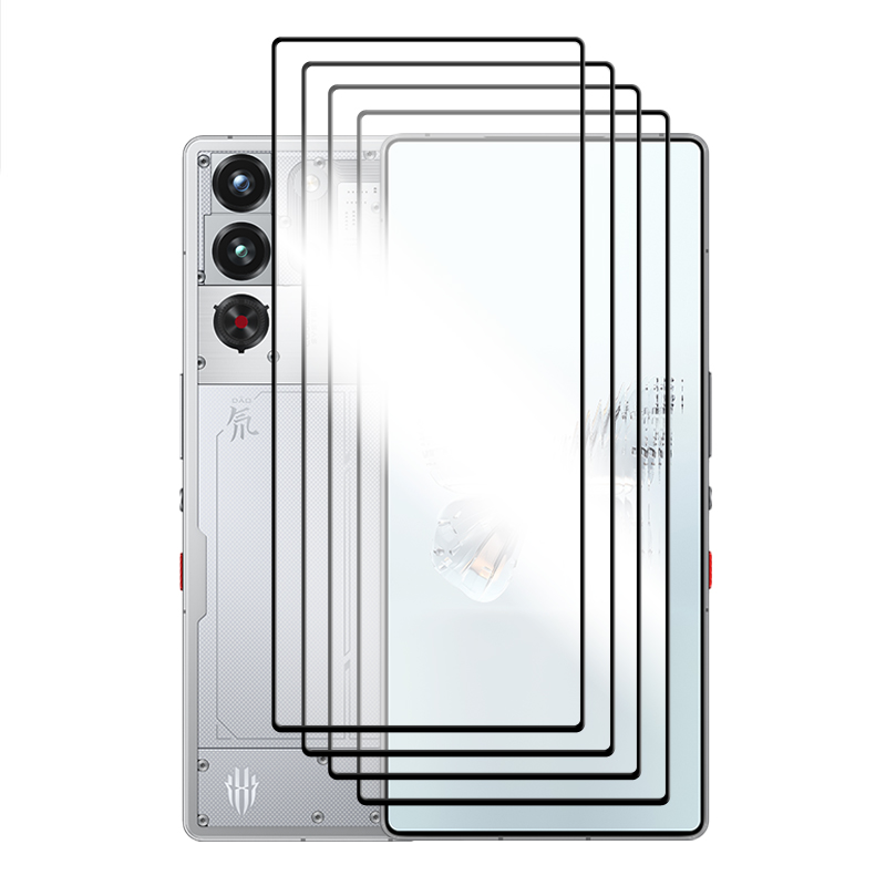 6in1 For Nubia Red Magic 10 Pro+ Glass For Red Magic 10 Pro Tempered Glass 6.85 inch Full Cover Glue HD Screen Protector: Navy Blue / Bundle1