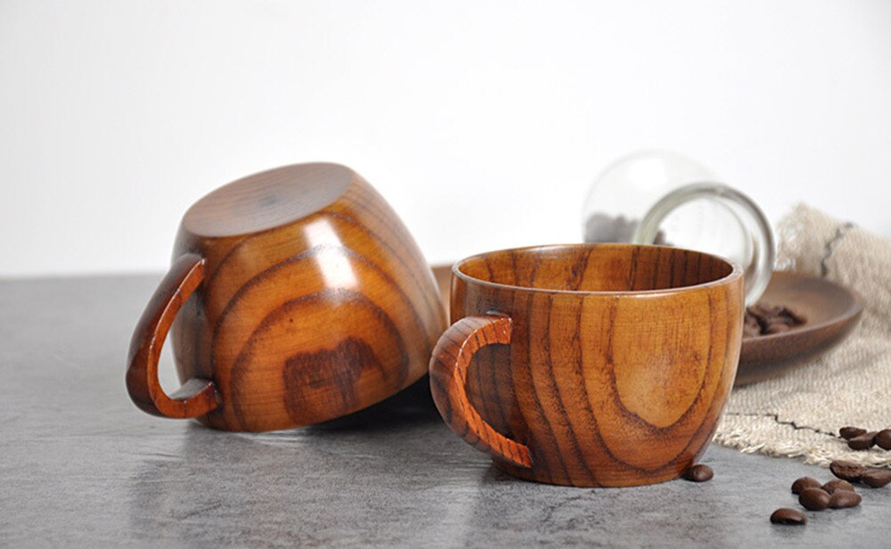 Japanese Hand made Original Cup Log Color Handmade Natural Wood Coffee Tea Beer Juice Souvenir Handmade Milk Mug