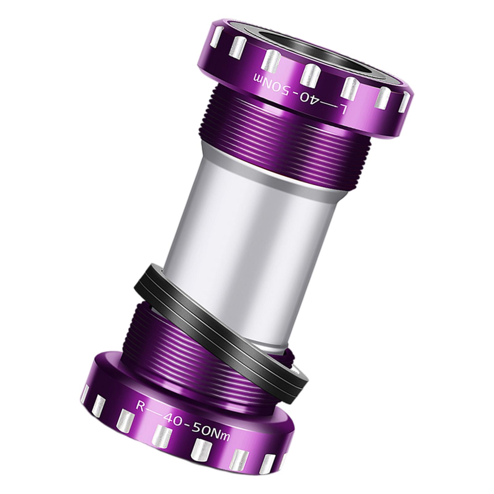 68MM-73MM Thread Aluminum Alloy Bottom Bracket for / Road Bike: Purple