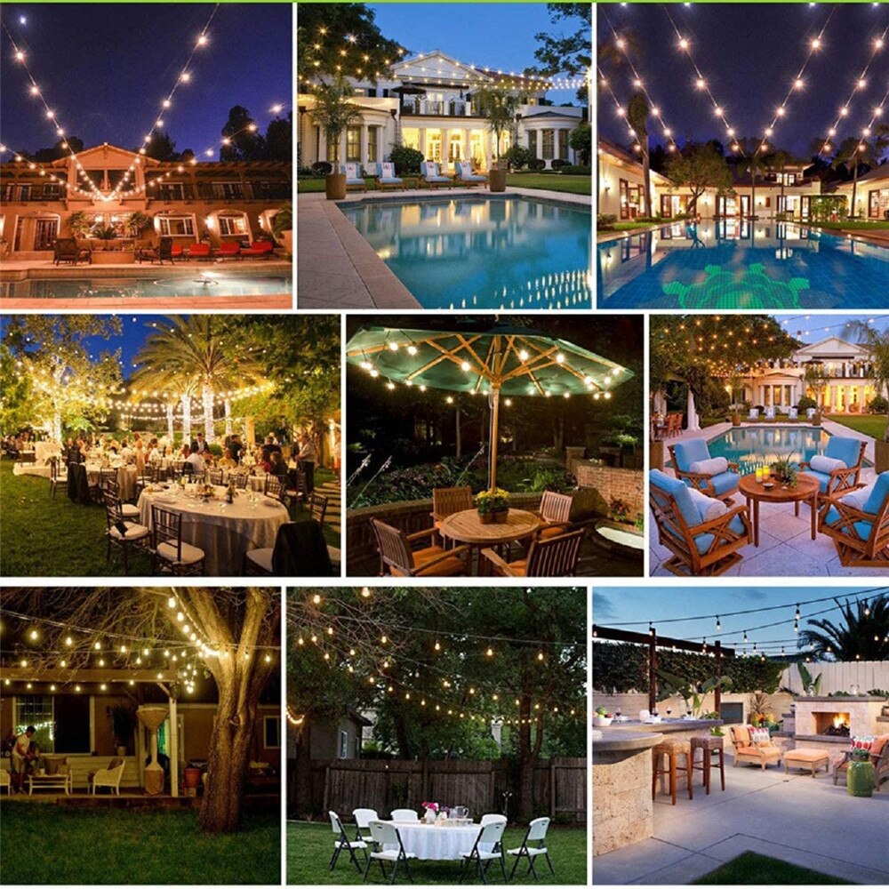 5/10M Commercial Grade LED Bulb Ball String Lights S14 LED Retro Edison Filament Bulb Connectable Wedding Lighting Decor