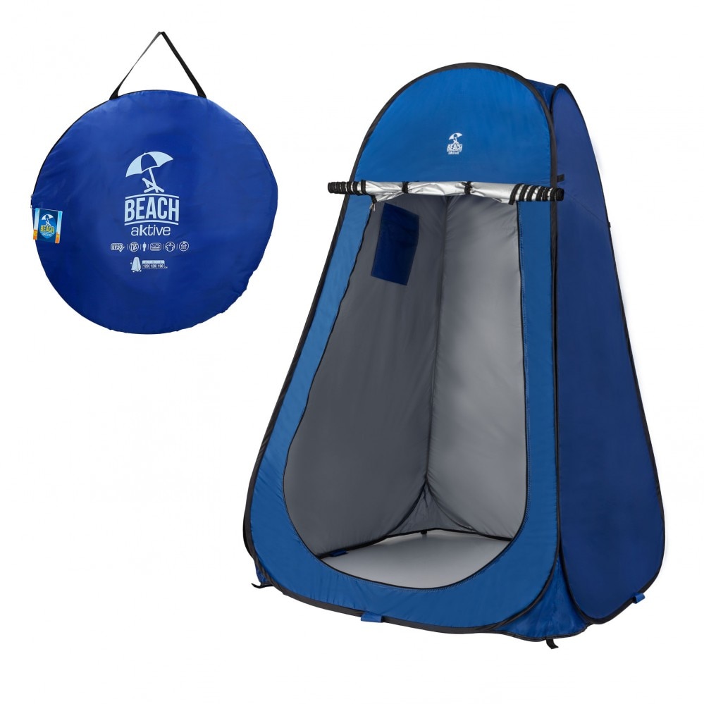 Tienda ducha cambiador para camping sin suelo Aktive 120x120x185 cm