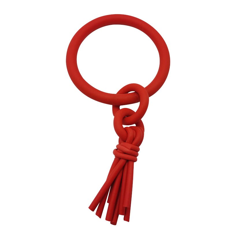 YD&YDBZ Tassel Jewelry Women Rubber Bracelets Black Elasticity Fangle Bracelet Rubber Chain Jewellery: Red