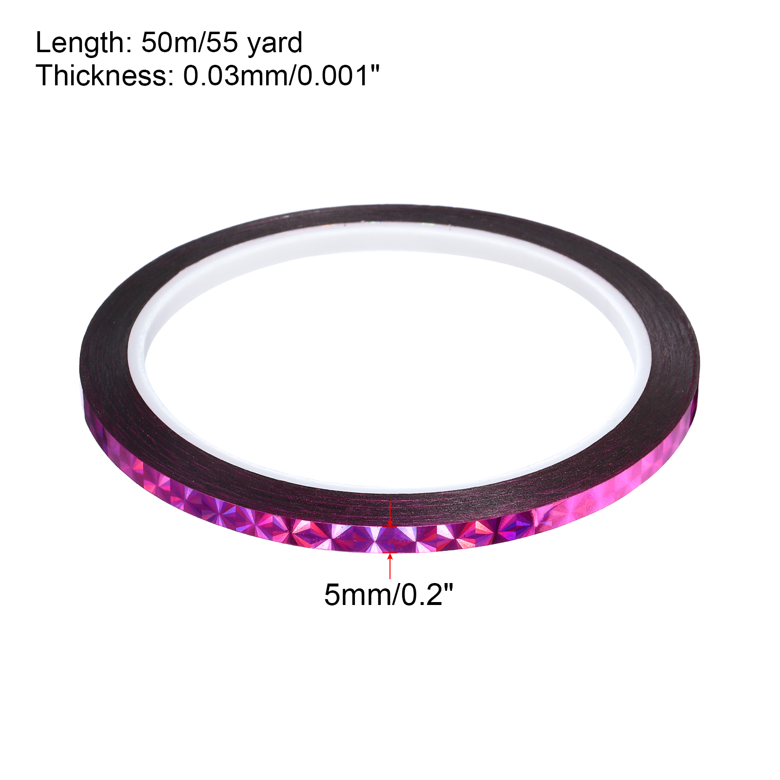 1Pcs 5/8/12mmx50m Prism Tape Holographic Metalized Reflective Adhesive Masking Tape for Detailing Accent Wall Decor Art Craft