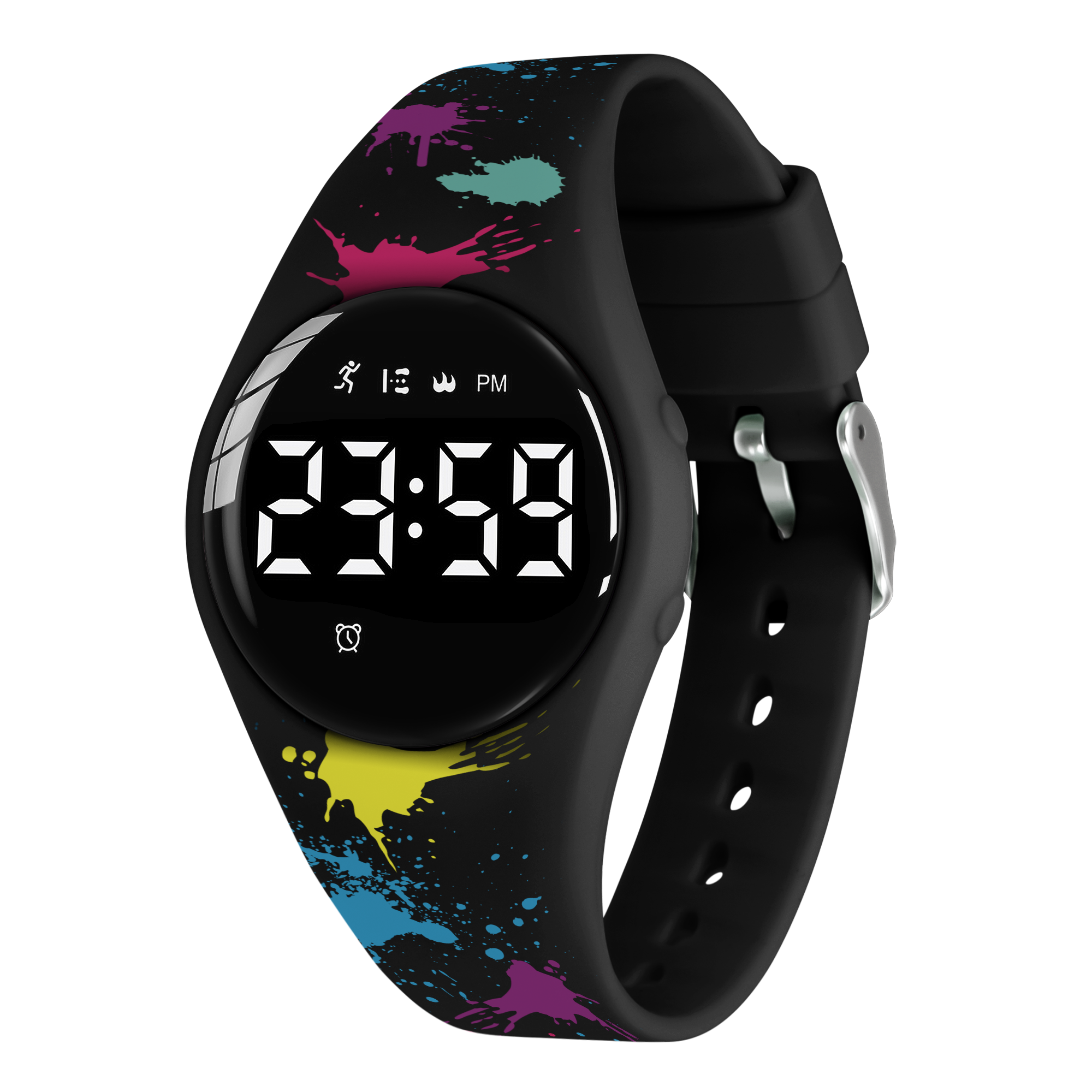 Kids Fitness Watch Digital Activity Tracker Watch for Kids Ages 3-12 Non-Bluetooth Alarm Count Steps Wrist Watch for Kids: Dark Red