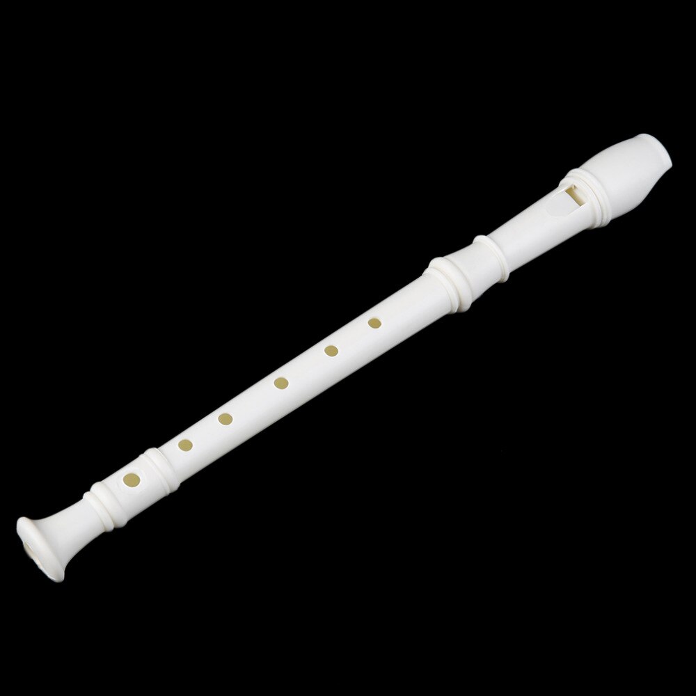 Instrument en plastique blanc 6 trous flûte à bec Soprano musicale longue
