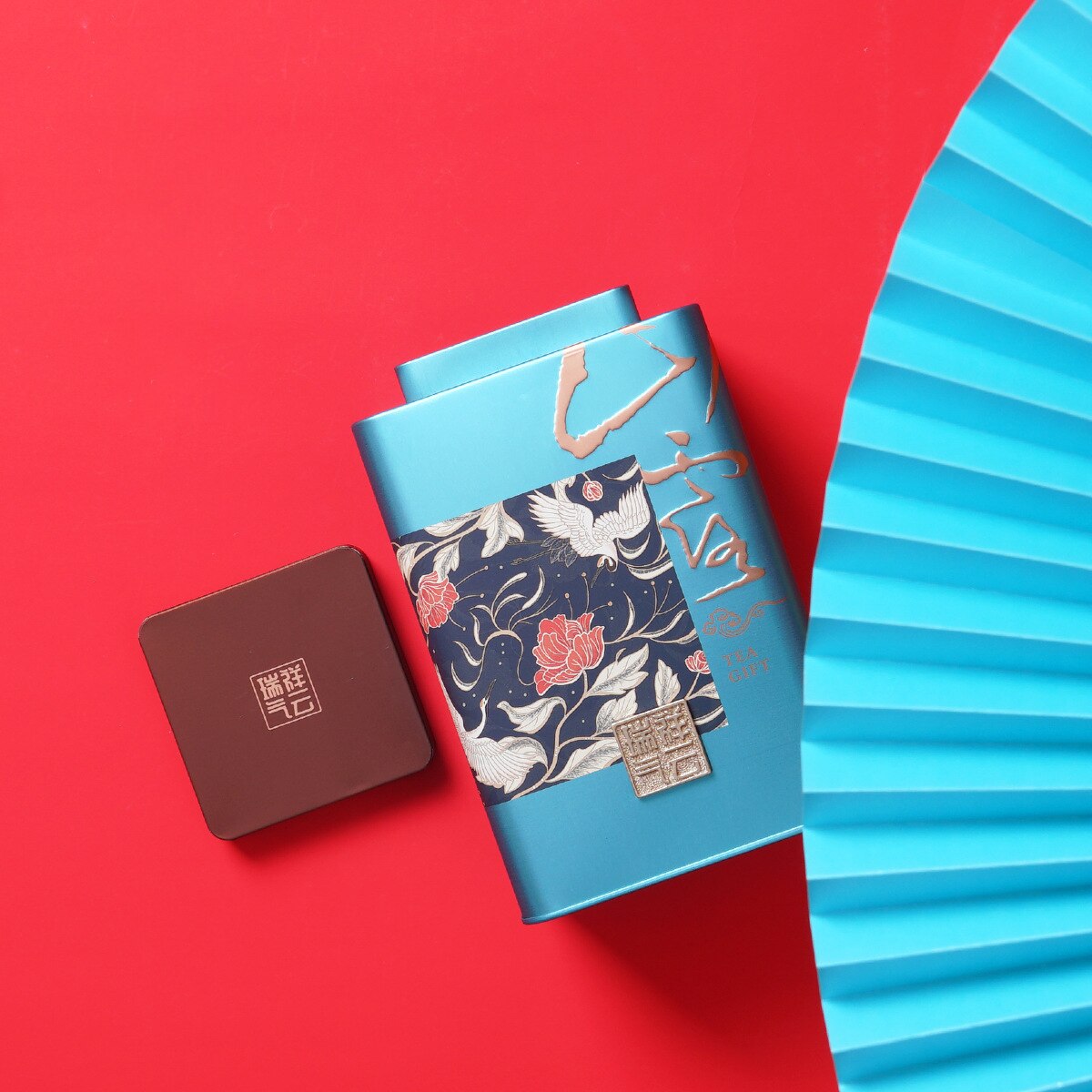 500g Square Tin Tea Packaging Metal Tin Box Universal Sealed Tea Coffee Sugar Spice Storage Jars