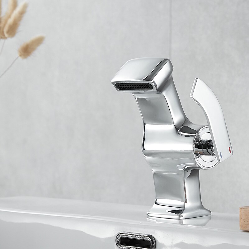 BLACK Basin Faucet white chrome waterfall tap bathroom sink faucet water tap mixer washbasin bath faucets brass basin mixer
