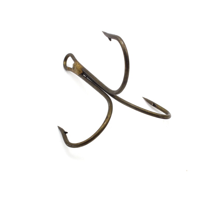 Anzuelo triple de tres anclajes sin plumas, anzuelo de púas desnudo, aparejos de pesca de Lucio, 20 piezas, 12/0, 14/0