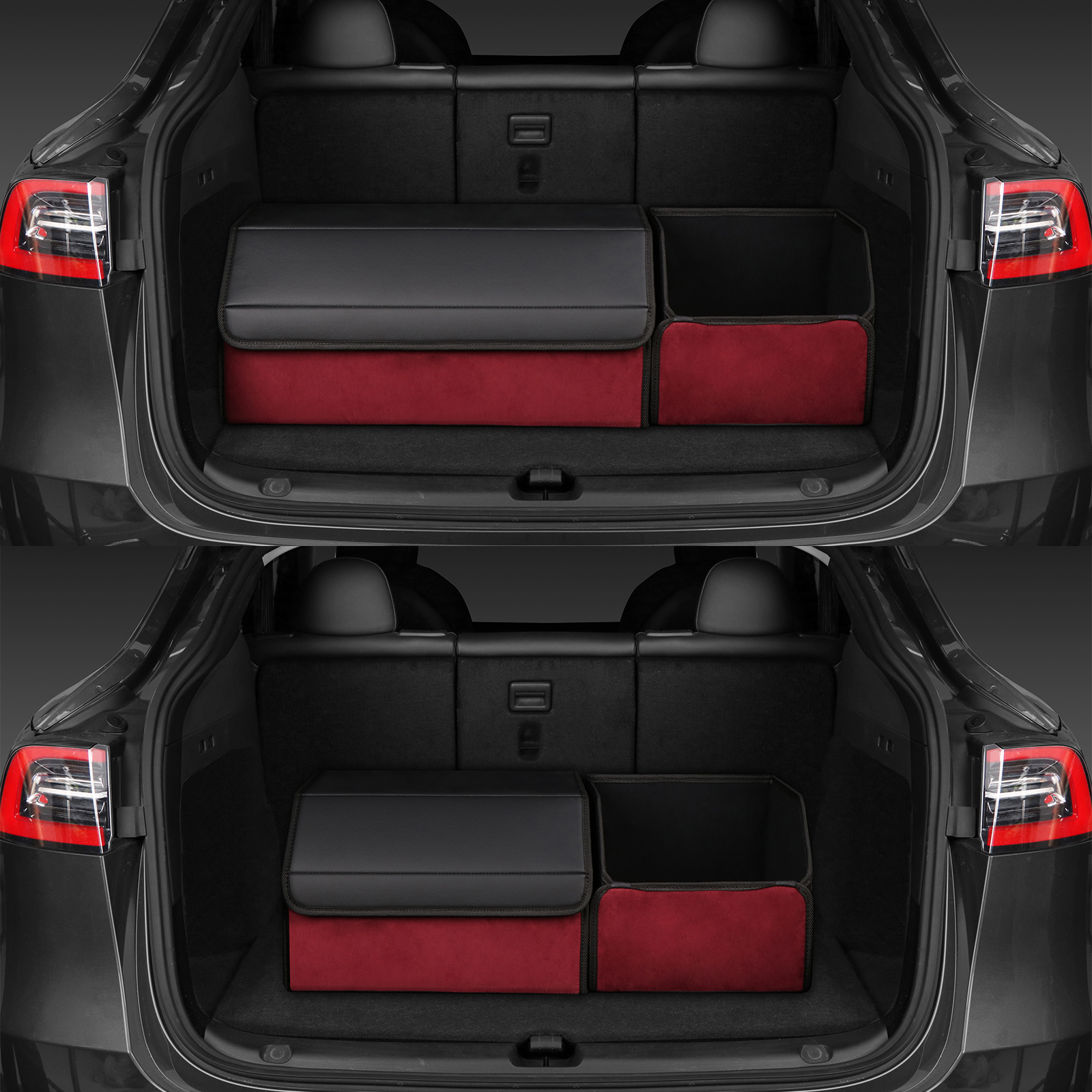 Car trunk storage box Big capacity Auto Multifunctional suede car Folding For Emergency Storage Box