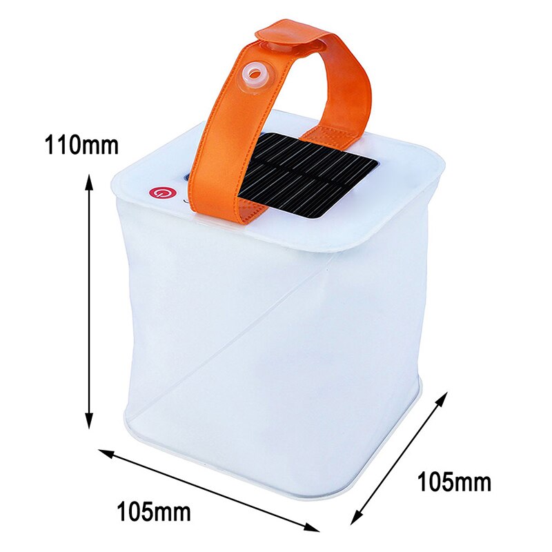 Inflatable Solar Lamp Powered Lantern Solar Inflatable Folding Telescopic Lighting Outdoor TPU Hiking Lantern USB Rechargeable