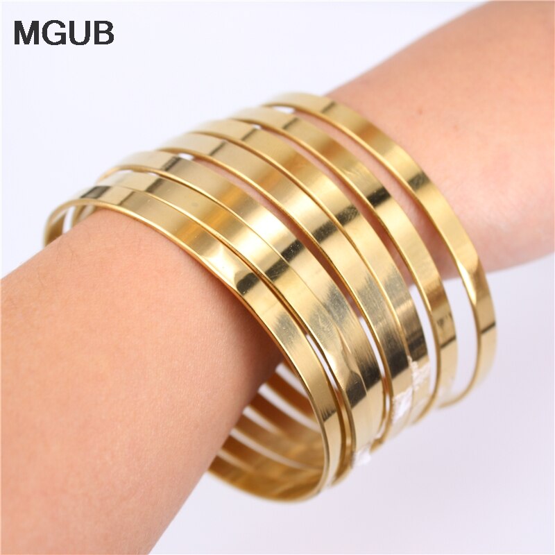 Mgub Diameter 70Mm 5Mm Breed 7Pcs Armband Rvs Mannen En Vrouwen Bright Geschikt Voor Slijtage Originele afbeelding LH511