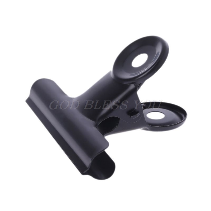 5 Pcs Bulldog Letter Clips Stainless Steel Black Metal Paper File Binder Clip Stationary Office Supplies