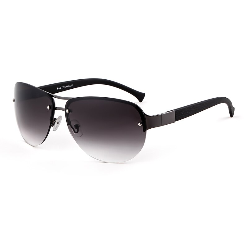 Lange Keeper Retro Randloze Zonnebril Vrouwen Mannen Zonnebril Eyewear Brillen Dubbele Balken Goggles Unisex Half Frame Mode: Default Title