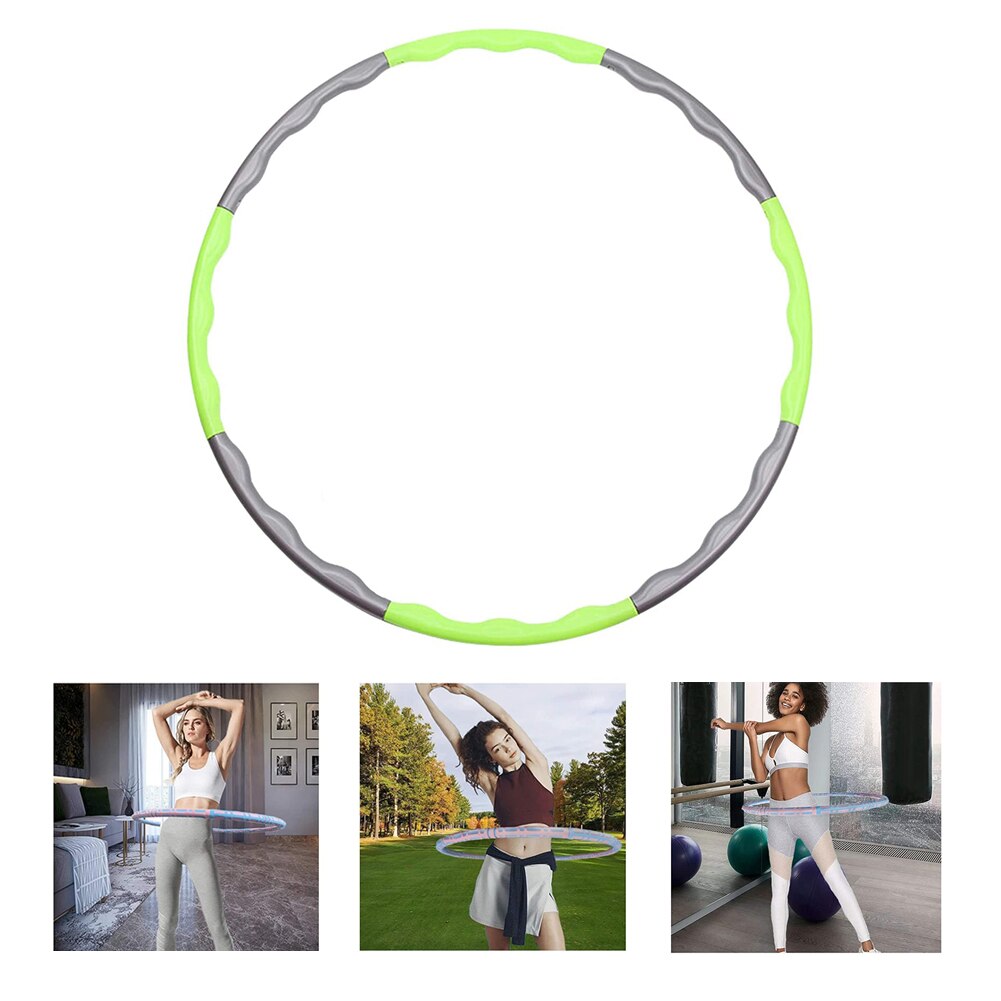 Weighted Exercise Hoop Portable Exercise Fitness Removable 8 Sections Splicing Hoop For Adults Kids Gym Equipment Waist Trainer