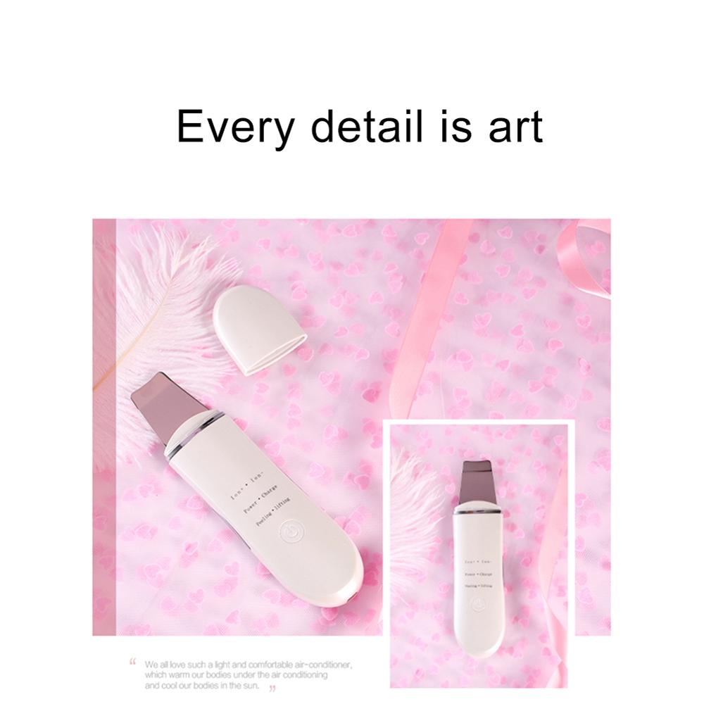 Ultrasonic Skin Scrubber Face Spatula Blackhead Removal Pore Cleanser Skin Peeling Lifting Comedone Extractor Beauty Instrument