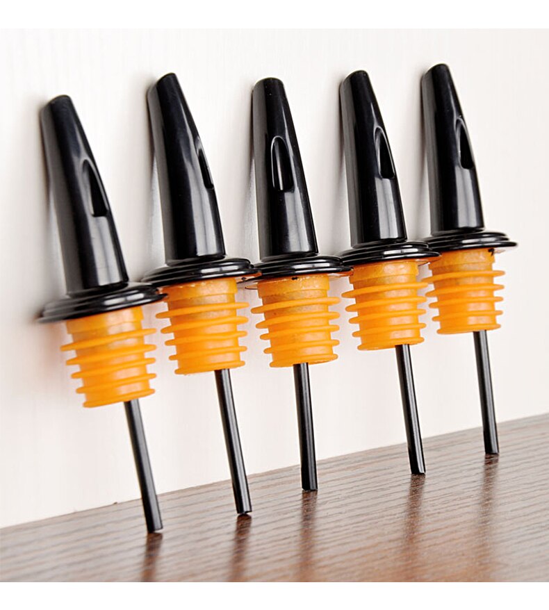 Vertedor de botellas de licor de plástico, tapón de boquilla, vertedor de velocidad, vinagre de cóctel, bebidas alcohólicas, , 50 Uds.