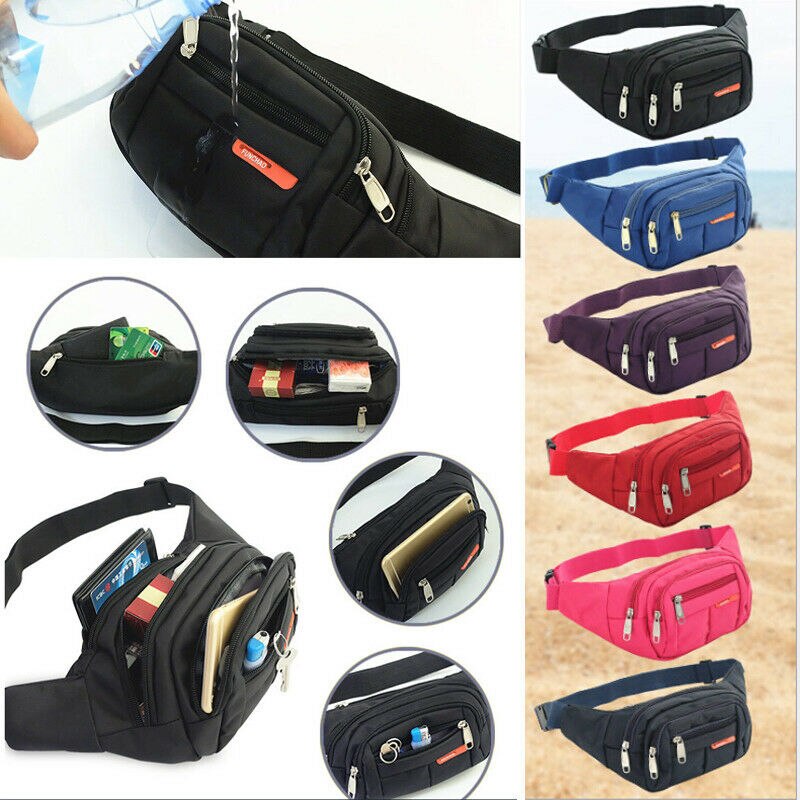Riñonera para hombre para mujer, bolso de la cadera, bolsa de viaje, deporte, Bum, Casual, bandolera, correa de Nylon, bolso Unisex