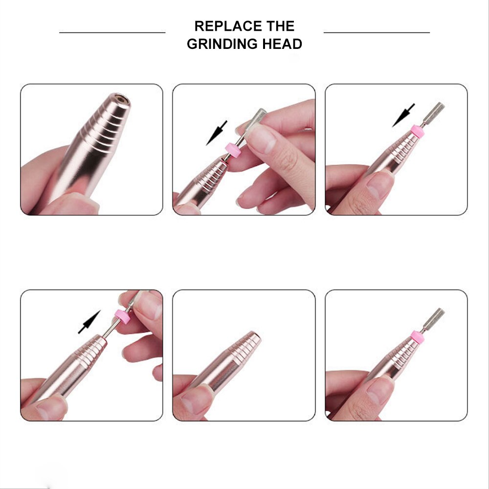 Electric Nail Drill Pedicure Milling Drill Bits Manicure Machine Cutters Apparatus for Manicure Nail Art Drill File Cutter Set