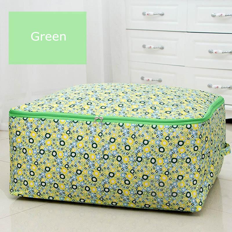 Halpa moderni pisteprintti vaatteiden säilytyspussi ml suurikokoinen oxford peittokaappi järjestäjä kontti organizador de armarios: Vihreä / M noin 60 x 50 x 28cm