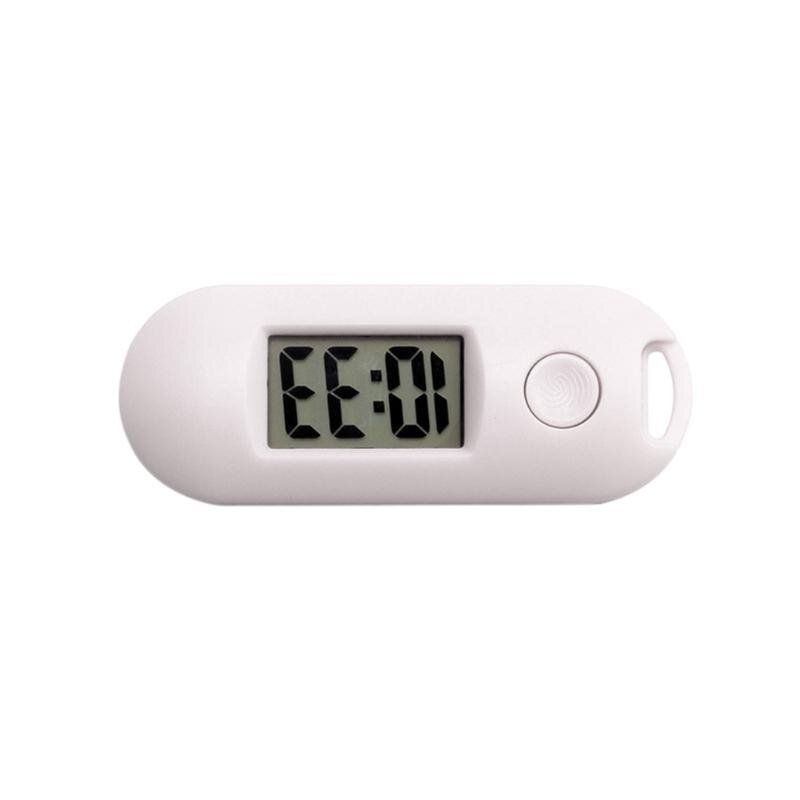 Portable Silent Digital Electronic Clock for student Exam Study Library Mini Pocket Watch Green Backlight LCD Display T3EC: White