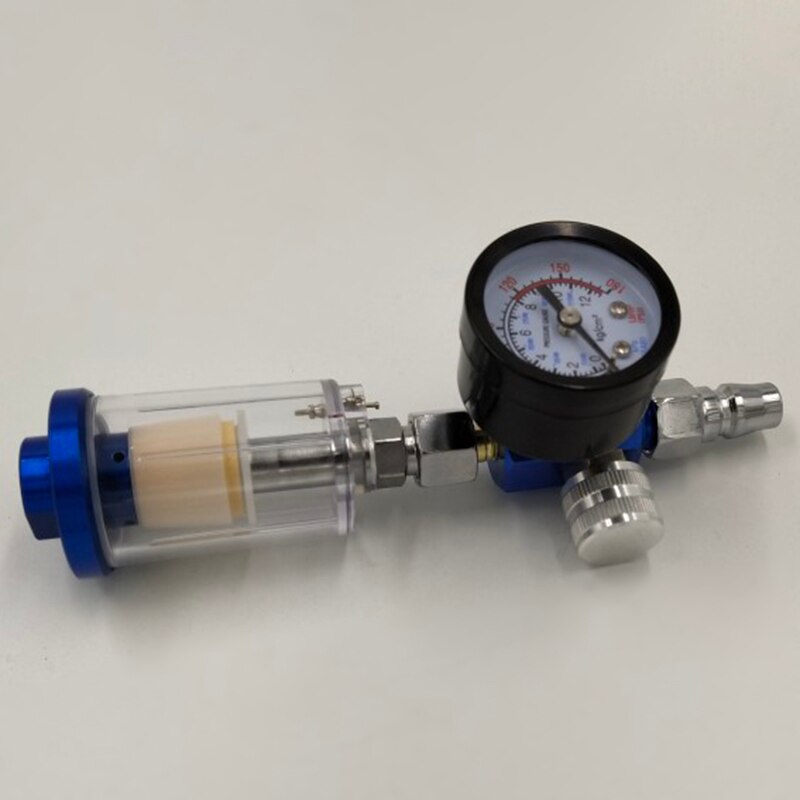1/4 ridser lufttryk regulator gauge spray værktøj & in-line vandlås filter olie-vand separator pneumatisk værktøj