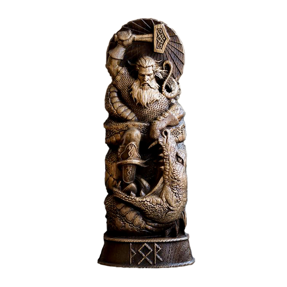 Freyja Statue Norse Gods Carving Altar Heathen Asatru Viking God Goddes Sculpture Scandinavian Pantheon Resin Ornaments: light green
