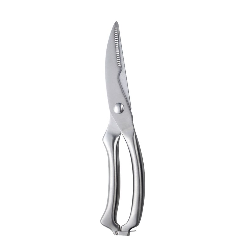 9.8 ''in Acciaio Inox Forbici Da Cucina Potente Osso di Pollo Forbici Cutter Cuoco Cesoie Pesce Anatra Taglio Chef Forbici Coltello Strumento: silver / 2PCS