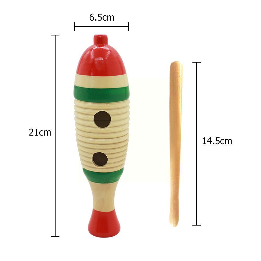 Fish Percussion For Children Kid Musical Instrument Accessories Long Large Wooden Birthday Children S2x1