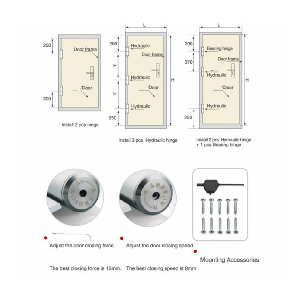 5Inch Stealth Deur Automatische Deur Dichter Scharnier Hydraulische Buffer Demping Lente Scharnierende Blind Deur Zelfsluitende Pagina Rechts open