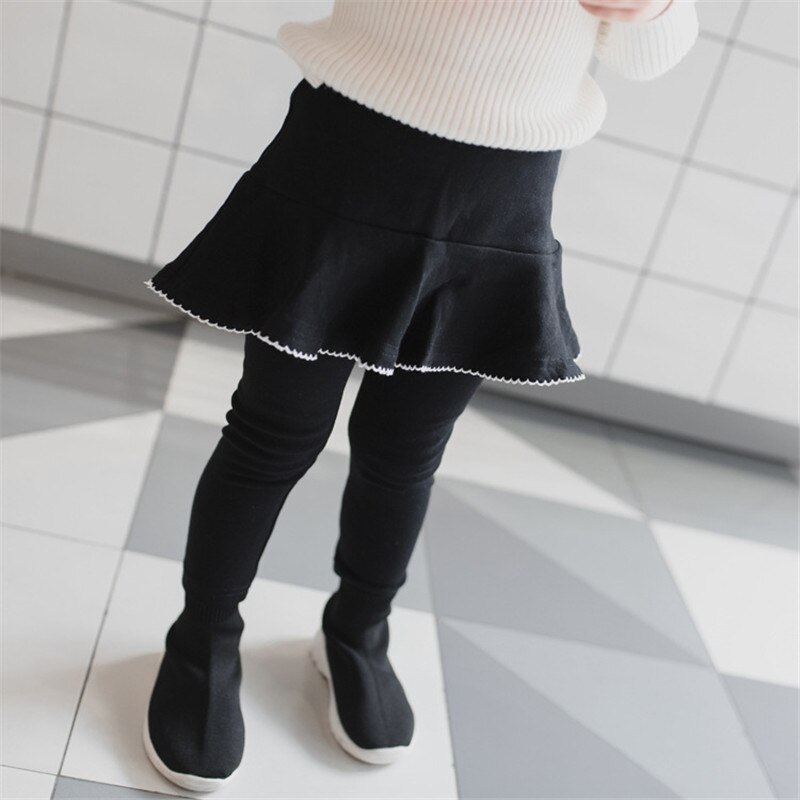 1-6T Peuter Kid Baby Meisje Kleding Lente Ruches Broek Rok Elegante Bandage Stretch Leggings Leuke Zoete Partij club Broek